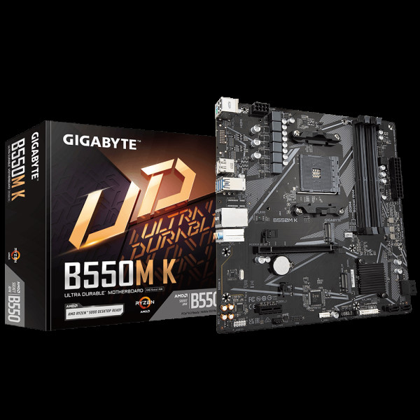 Placa-mãe Gigabyte B550m,  Am4 4xddr4(máx128gb), 4 Sata, 1 M.2, 2xusb 3.2, 4xusb 2.0, 1xhdmi